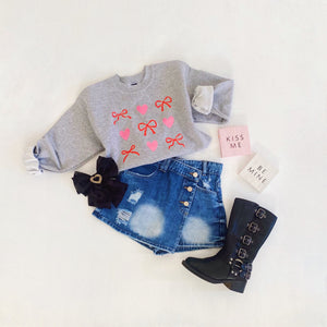 Bows and Hearts Crewneck